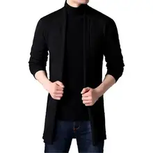 

Sweater Coat Mens Solid Color Slim Casual Sweater Cardigan Warm Men Knitted Jacket for 2021 New