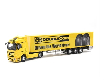 

1/50 Mercedes Benz Container Truck Trailer Double Coin Tires Diecast Car Model