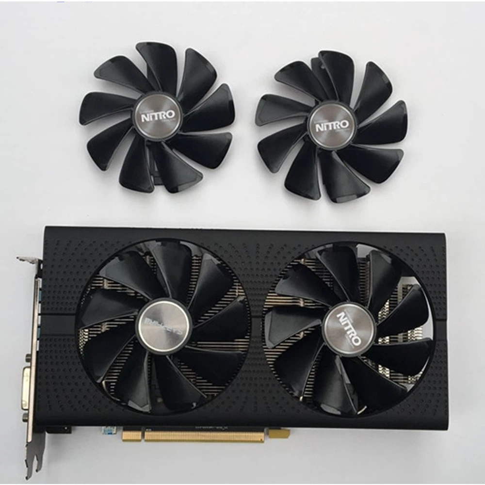 SAPPHIRE AMD Radeon NITRO +/PULSE RX580 видеокарта вентилятор охлаждения RX470 RX570 RX480 RX590 4G/8G кулер