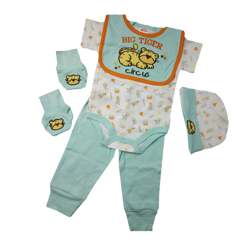 Reborn Boy Dolls Clothes Romper Set Reborn Newborn Baby Doll Clothes For 22-23inch Doll Clothing (Tiger Pattern)