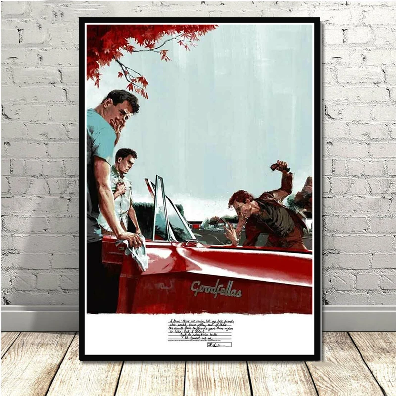 Печать плакатов горячий подарок классический фильм Goodfellas гангстеры Крестный отец Искусство Холст Картина маслом настенные картины гостиная домашний декор - Цвет: Коричневый
