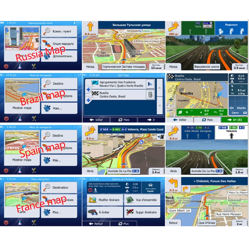 Gps Map Navigation Sd Cards 16GB Micro SD Card for WinCE Car GPS Navigation Map software for Europe,Africa,CA,France,UK,Spain,Turkey,Germany,AU/USA