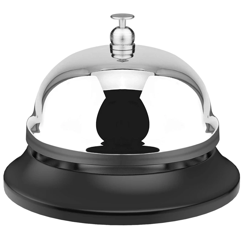 

Large Bell, 10cm Inches in Diameter, Table Bell with Metal Rust-Proof Structure, Desk, Hotel, School, Restaurant Service Bell, T
