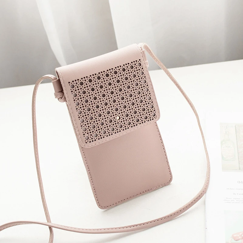 iphone silicone case PU Leather Shoulder Bags for Iphone Samsung Huawei Cross Arm Touch Screen Coin Purse Wallet Female Mobile Phone Case Bag puffer case Cases For iPhone