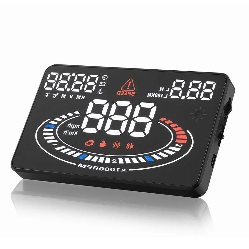 Vikewe E300 OBD2 HUD Автомобильный дисплей 5," светодиодный лобовое стекло проектор OBD сканер Скорость топлива Предупреждение сигнализация диагностический инструмент данных