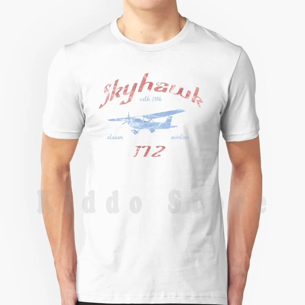 Cessna 172 Skyhawk Classic Vintage Pilot Design T Shirt Uomo Cotone Cotone S-6Xl Cessna 172 Skyahwk Aereo Avgeek Aviation