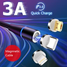 Магнитный кабель USB для быстрой зарядки кабель usb type C Магнитный кабель для зарядки данных Micro USB кабель для мобильного телефона USB шнур