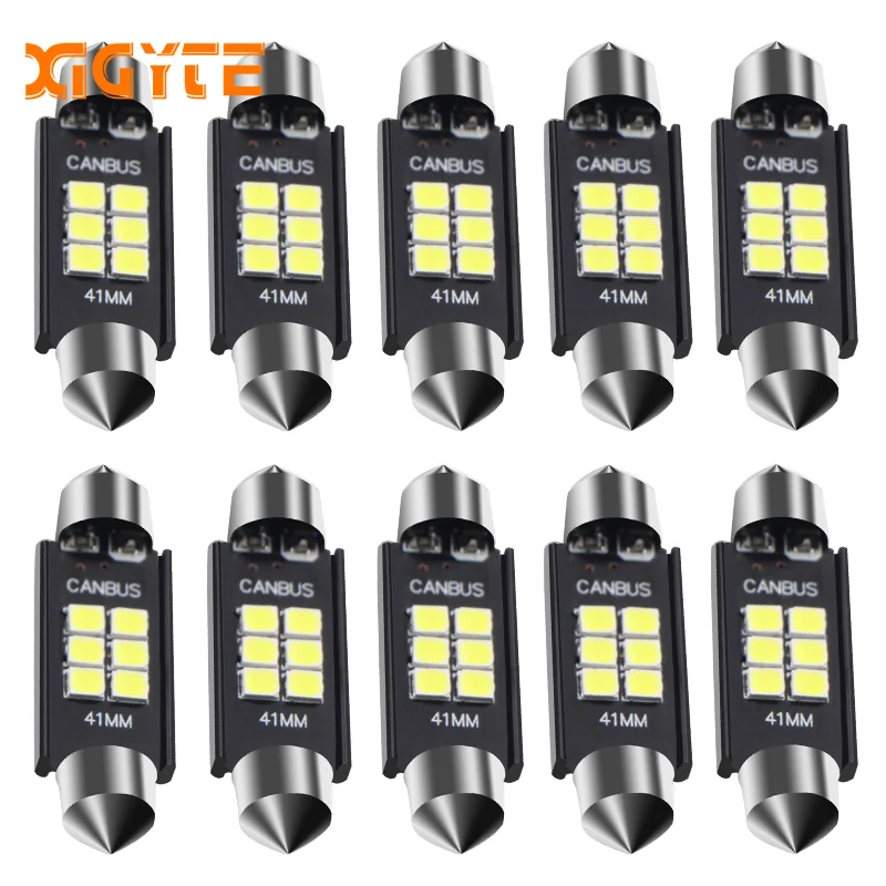 10 шт. сигнальная лампа супер яркая C5W Led C10W 31 мм 36 39 41 гирлянда CANBUS Внутренняя