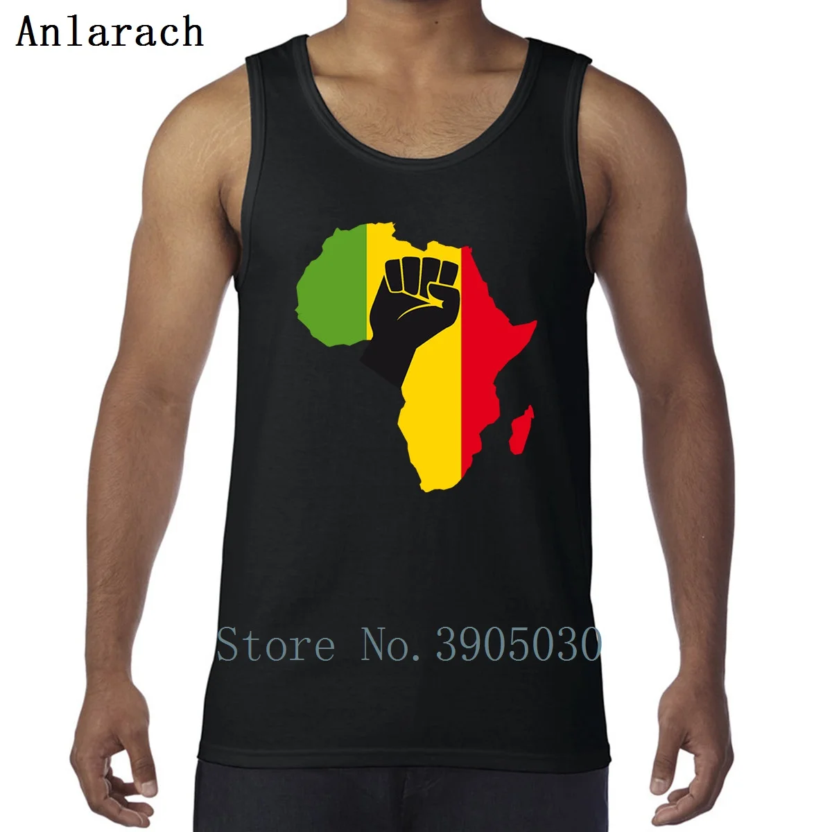 

African Black Power Vest Famous Customize Letters Plus Size Tank Top For Men Free Shipping Clothing 2018 Anlarach Better
