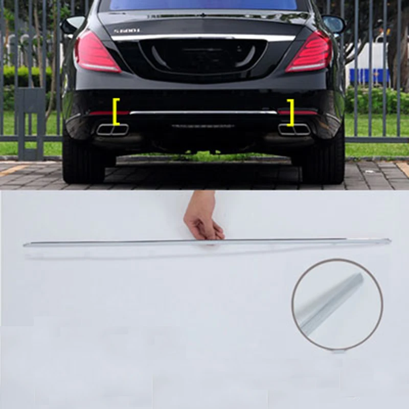 Lsrtw2017 Abs автомобиль tailgate задний бампер полосы Планки для Mercedes Benz S Class S320 S400 - Название цвета: product picture 3