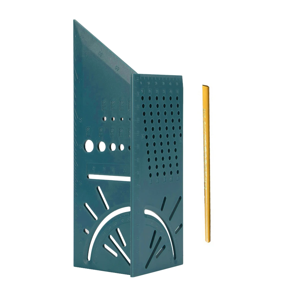 

Plastic Woodworking 3D 90 Degrees Woodworking Multifunctional Square Gauge Angle Protractor Over The T-Type Ruler Angle