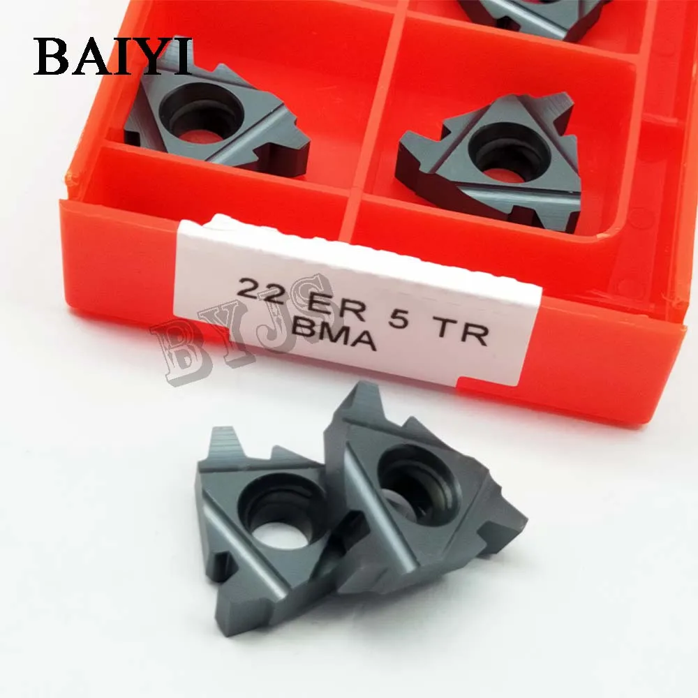

10pcs carbide threading insert 22ER 5TR BMA lathe thread tool Internal Processing stainless steel and steel 22 ER 5TR