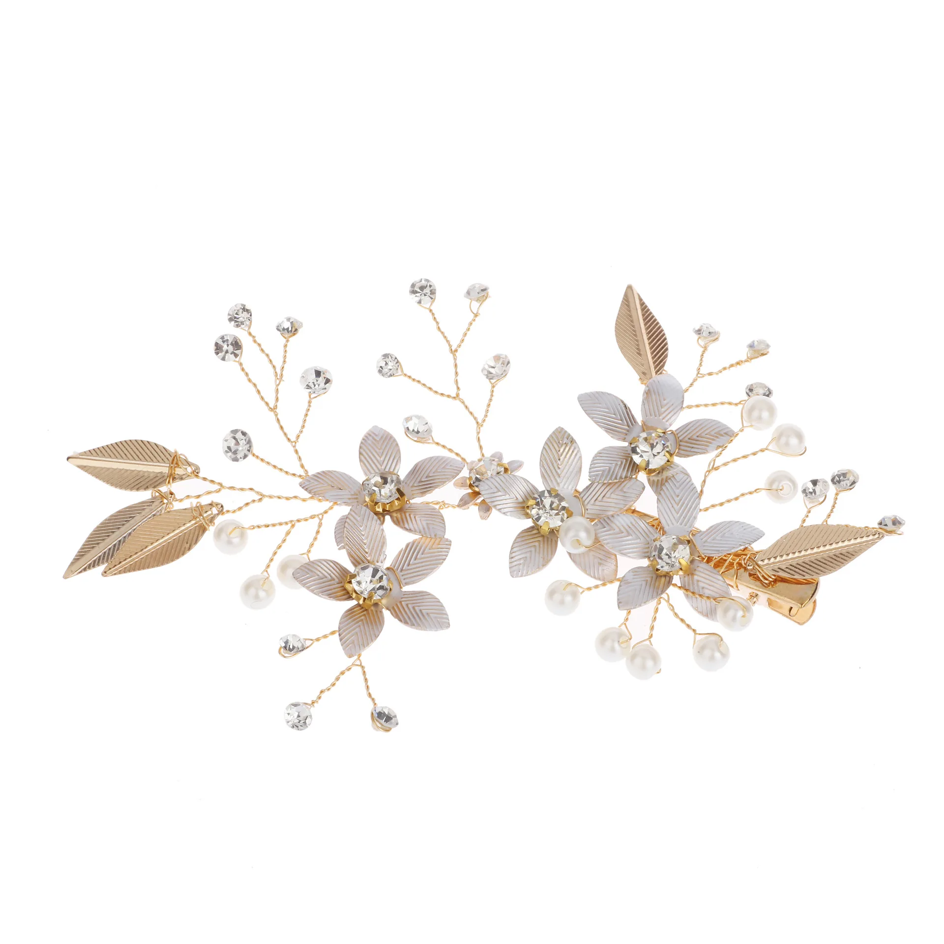 Свадебная повязка на голову с кристаллами, жемчугом, цветами; свадебные заколки для волос; аксессуары; ювелирные изделия ручной работы; заколки для волос; головной убор невесты; головные уборы