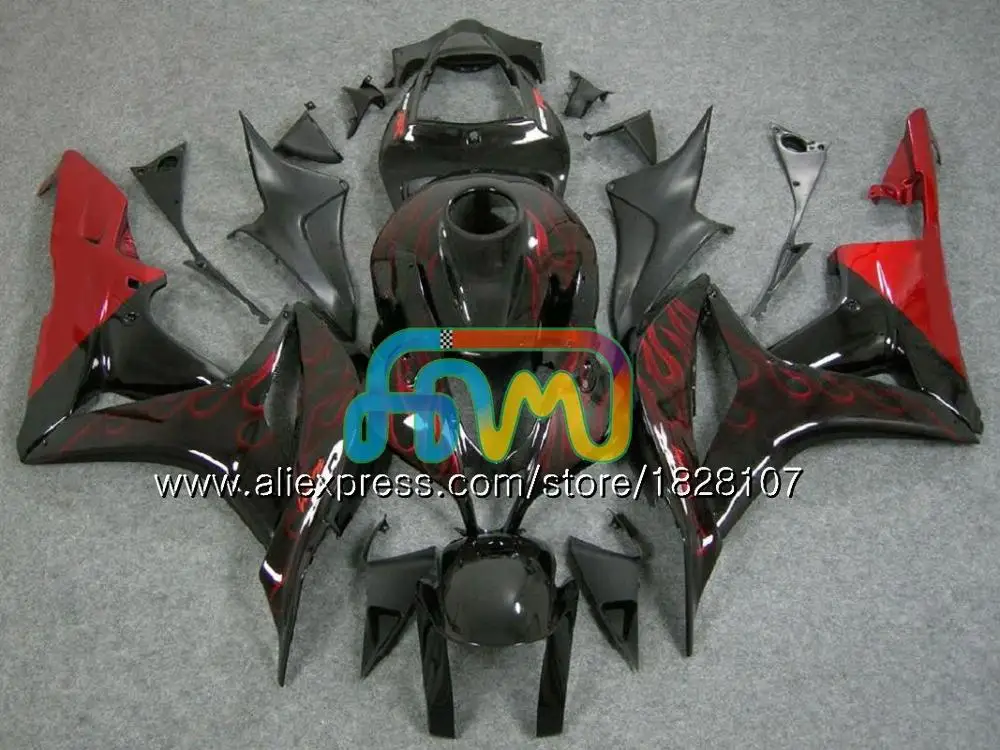 Литья под давлением для HONDA CBR600 CBR 600 граффити синий RR CC 600RR 600F5 F5 07 08 60BS. 5 CBR600RR CBR600F5 600CC 2007 2008 обтекатель oem - Цвет: No. 7