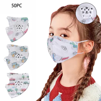 

Children's Disposable kids Mask 3 Layer Earloop Cartoon Breathable Dustproof Face Mask Fog Pollution Haze Mask Mascarillas