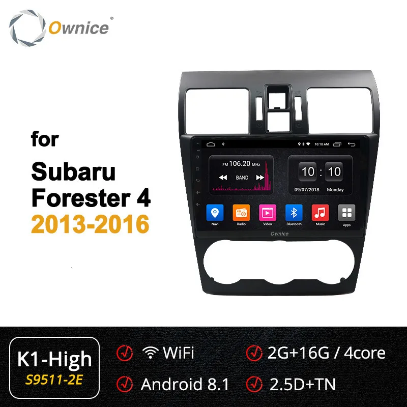 Ownice K1 K2 K3 Android 9,0 Восьмиядерный Автомобильная dvd-навигационная система плеер Автомобильный стерео для Subaru Forester 2013 32GB 4G - Цвет: S9511-2 K1-High