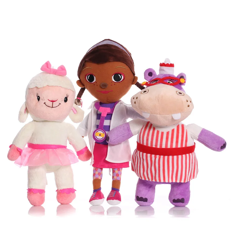 Бесплатная доставка 35 см оригинальные Doc McStuffins Плюшевые игрушки Dottie девушка и