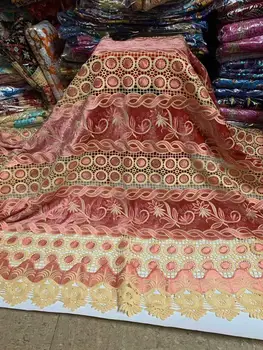 

Most popular African French Tulle Lace Fabric Embroidery African Velvet Lace Fabric With Stone For Nigeria Wedding Party Dresses