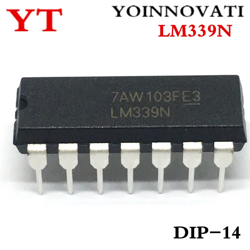 Бесплатная доставка LM339N LM339 DIP-14 ic-компаратор QUAD 14-DIP 100 шт./лот