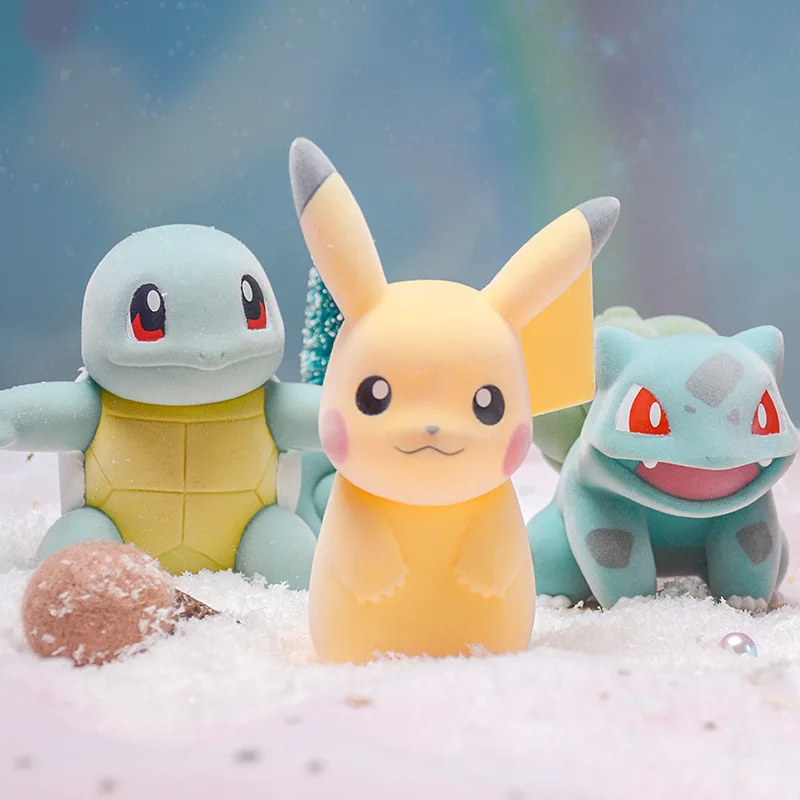 1/12 Anime Figure Fuzzy Bulbasaur Charmander Squirtle Pikach Cute Action Figures Pocket Monsters Doll Collectible Model For Toy 1/12 Anime Figure Fuzzy Bulbasaur Charmander Squirtle Pikach Cute Action Figures Pocket Monsters Doll Collectible Model For Toy