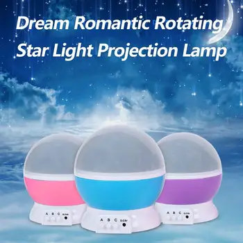 

USB Star Moon Purple Monkey Blue Cat Projection Lamp Night Light Create Romantic Atmosphere Holiday Lighting Gifts
