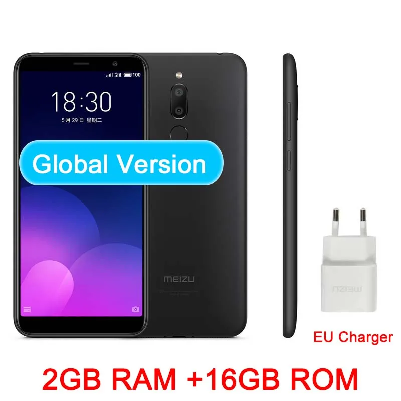 MEIZU 6T MEILAN m6t Octa Core 5,", ВЫСОКАЯ ЧЁТКОСТЬ, ips Экран 4 аппарат не привязан к оператору сотовой связи 2/3 Гб оперативной памяти, Оперативная память, сотовый телефон с двумя слотами сзади Камера - Цвет: 2GB 16GB Black