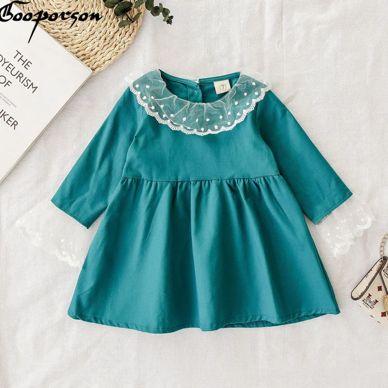 Детские платья для девочек Весеннее платье принцессы с длинным рукавом Милый