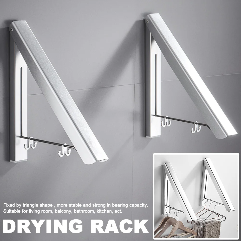 Drying Rack Multifunction Folding Adjustable Wall Mounted Tool Clothes Hanger Retractable Bathroom Punch Free Balcony Indoor