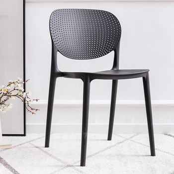 

Plastic Chair Modern Minimalist Office Computer Chair Home Lazy Makeup Chair Fashion Padded Backrest Chair