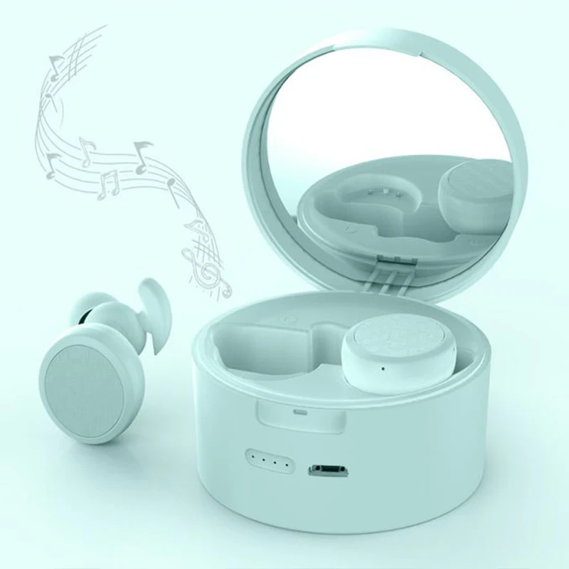 TWS Wireless Headphones 5.0 Earphone Noise Cancelling Headset Stereo Sound Music In-ear Earbuds Built-in Mirror For Android IOS |