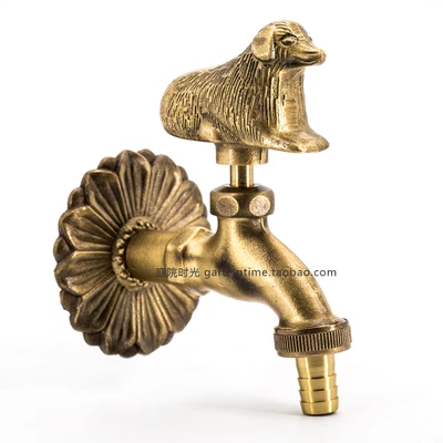 Открытый Decorativ сад кран в форме животного кран зеленый/античная латунь кран для мытья швабры/сад полива смеситель в форме животных - Цвет: Темно-серый