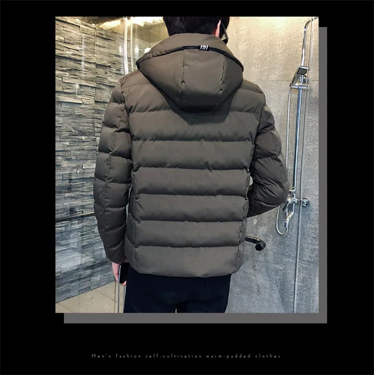 Autumn And Winter MEN'S Cotton Padded Clothing Warm Cotton Coat Korean-style Slim Fit MEN'S Coat Jacket Trend Casual Thick