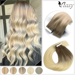 VLASY Tape In Hair Extension Non- Remy Invisible Adhesive Tape 12-28