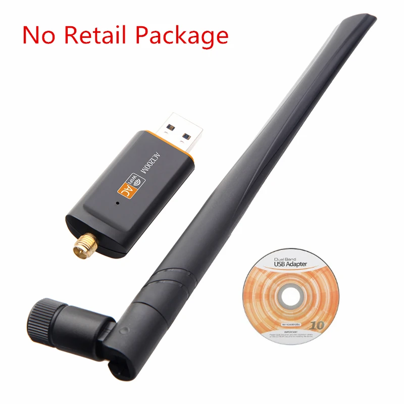 KEBIDU 1200 Мбит/с беспроводной WiFi USB адаптер двухдиапазонный 2,4/5 ГГц с антенной 802.11AC сетевой карты высокоскоростной USB3.0 приемник - Цвет: NO Retail Package