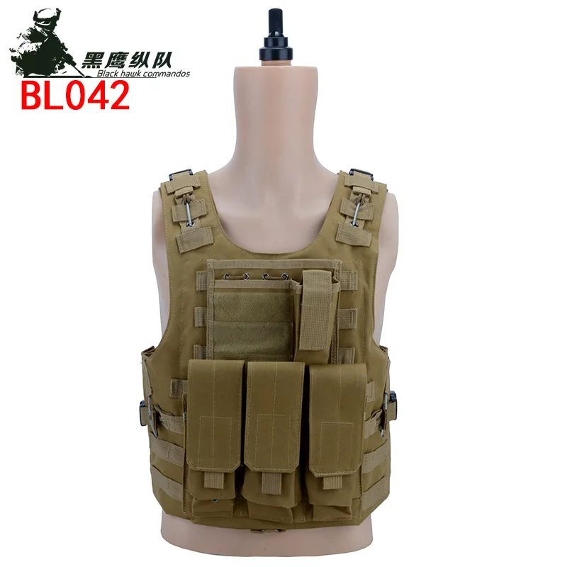

Tactical Vest Camouflage Waistcoat Multi-functional Waistcoat Black And White with Pattern Tactical Vest CS Field Operations Pro
