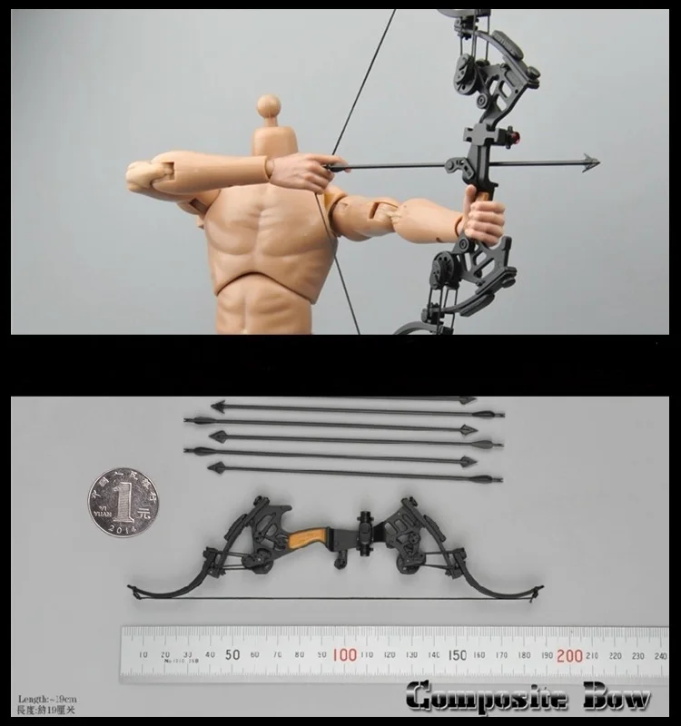 couteau Toys 12" Action Figure Doll arme modèle X-toys 1:6 Scale Bow Arrow Set