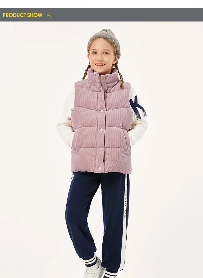 Balabala Children clothing girls pants children plus velvet warm sports pants new autumn and winter big fashion