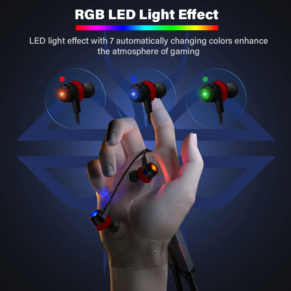 Беспроводные наушники DACOM GH02 Bluetooth Apt X RGB Light 3D стерео со встроенным микрофоном для