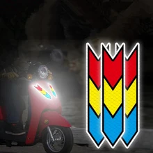 Креативные светоотражающие наклейки для мотоциклов, пэчворк, стрелка, Электровелосипеды, Предупреждение ющие о безопасности, светоотражающая лента, изготовленная из 3M материала