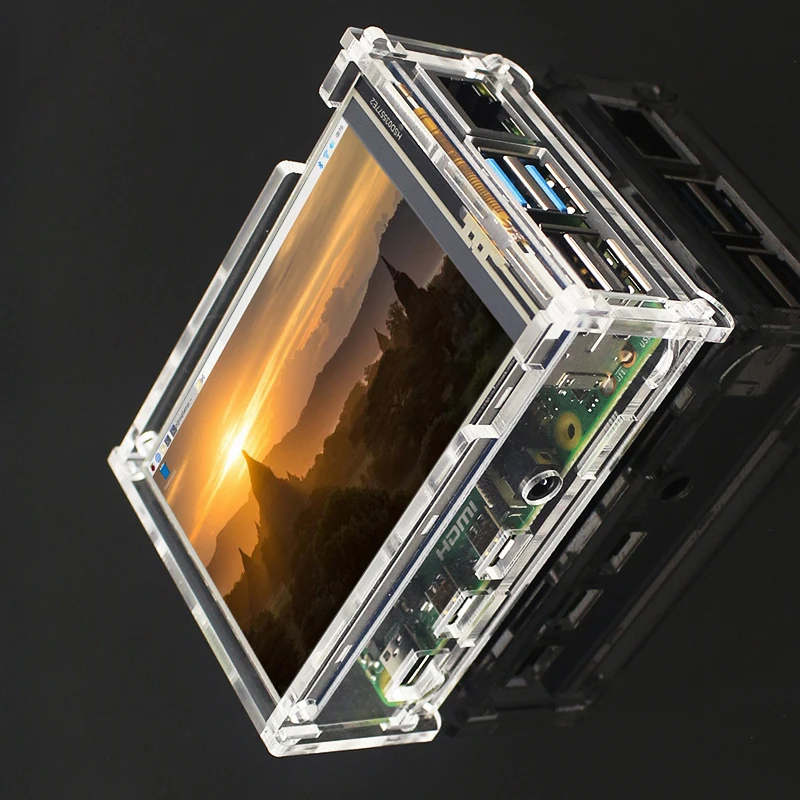 

Protective Case Shell Housing+3.5inch Display Screen for Raspberry Pi 4B 320*480 high quality material durable and practical