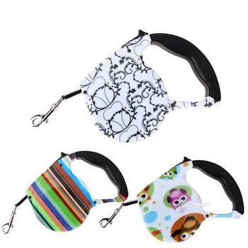 

5M Automatic Retractable Leashes Colorful Walking Pet Leads Print Dog Retractable Leash For Dog Puppy Traction Rope Walking Lead