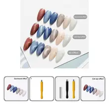 

Lightweight High Quality Nail Polish Powder Magnetic Stick Smooth Handle Nail Magnet Plate Long Lifespan for Female