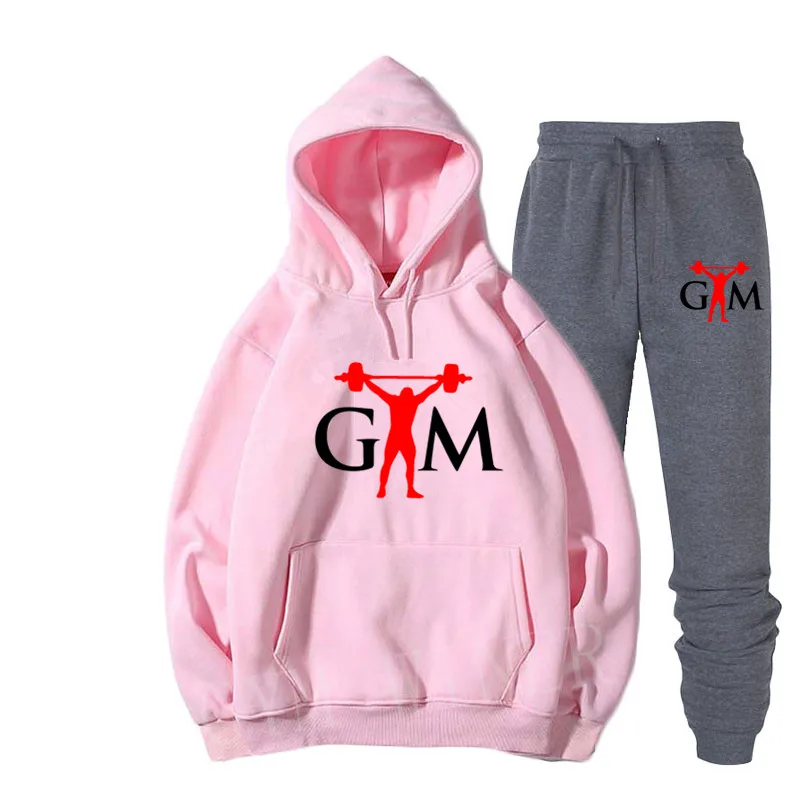 13 New GTM Brand Tracksuit Men Thermal Men Sportswear Sets Fleece Thick Hoodie+Pants Sporting Suit Casual Sweatshirts Sport Suit - Цвет: 13