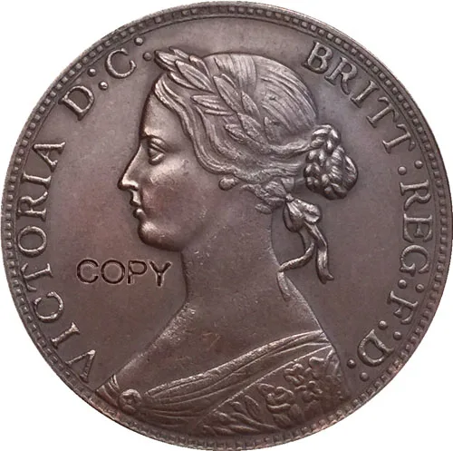 Копия монеты UK 1862 1 Penny 31 мм|copy|copy coinscopy 1:1 |