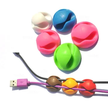 

1Pcs Adhesive Cable Clips Wire Holder Computer line Cable Winder Desk Tidy Cable Organizer Line Fixation Clamp Neatly tools
