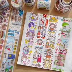 Bande de masquage décorative de Style dessin animé, rouleau de 5cm x 3m, pour Scrapbook, Journal à puces, planificateur, étui de téléphone, artisanat d'art 
