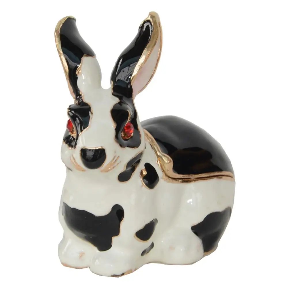 Rabbit Trinket Box Bunny Jewelry Organizers Animals Figurines Creative Gift Necklace Ring Earring Holder