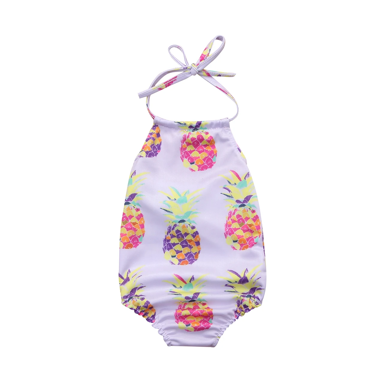 

US STOCK Baby Girl Swimsuit Pineapple Backless Halter Swimwear Sunsuit Beachwear Outfit