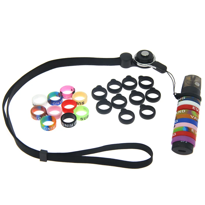 

Electronic Cigarette Necklace lanyard Detachable Rotate Silicone Vape Ring Silicone Ring for RELX Zero Pod