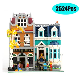 

10270 Bookshop 2524Pcs Creator Compatible Lepining City Street View Model Building Kits Blocks Bricks Toys Children Gift